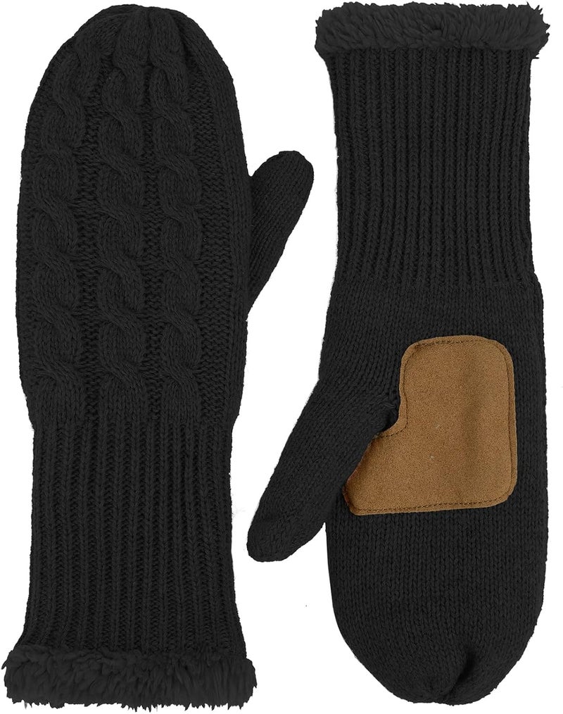 Zando Winter Warm Mittens for Women - Thick Knitted Gloves with Soft Lining - Cold Weather Accessories & Gifts - Image 3